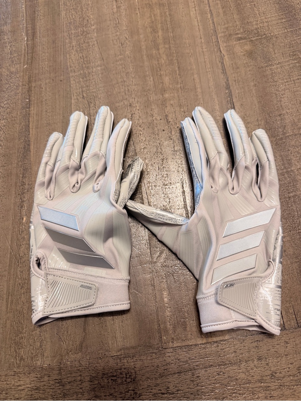 ADIDAS ADIZERO 16 ELECTRIC FOOTBALL GLOVES #AF2138 GREY SILVER ADULT XL 100 Bill